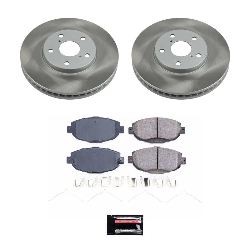 Power Stop 92-00 Lexus SC400 Front Semi-Coated Rotor Kit Brake Kits - Performance Blank PowerStop
