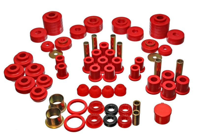 Energy Suspension 80-96 Ford F150 Std/Extra Cab Pickup Red Hyper-Flex Master Bushing Set Bushing Kits Energy Suspension