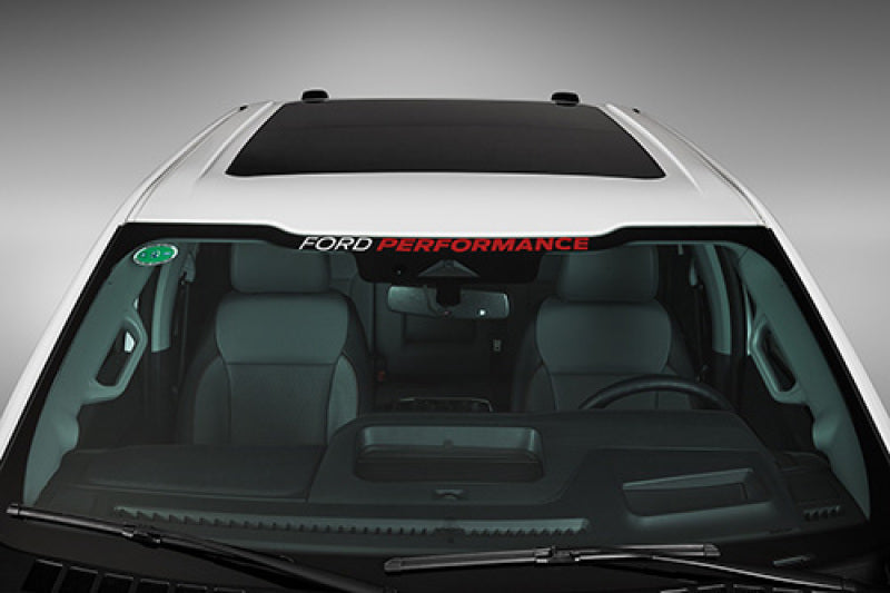 Ford Performance 21-23 F-150 / 17-23 Super Duty Windshield Banner - White/Red Stickers/Decals/Banners Ford Racing