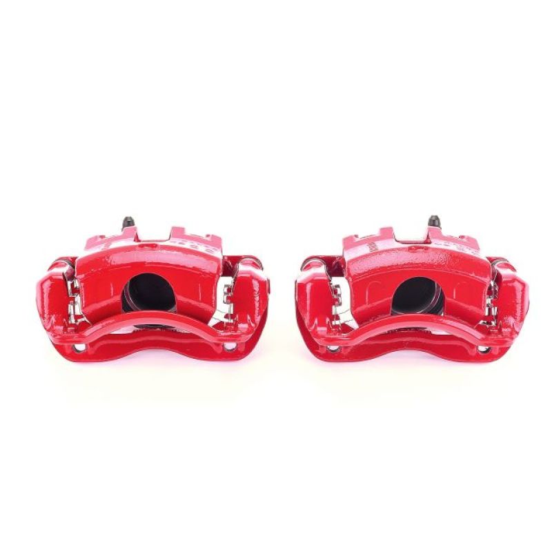 Power Stop 12-17 Hyundai Accent Front Red Calipers w/Brackets - Pair Brake Calipers - Perf PowerStop