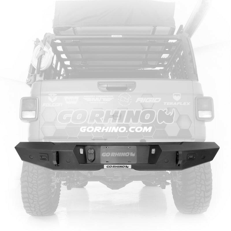 Go Rhino 20-22 Jeep Gladiator JT Trailine Rear Full Width Bumper - Tex. Blk Bumpers - Steel Go Rhino