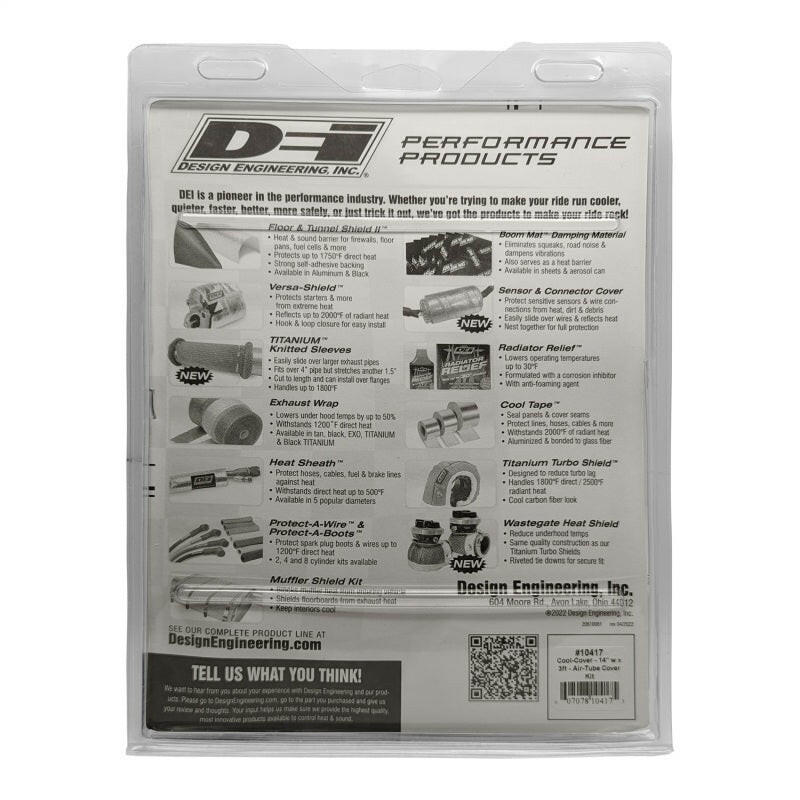 DEI Cool-Cover 14in w x 3ft - Air-Tube Cover Kit Thermal Sleeves DEI