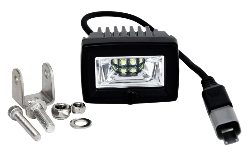 KC HiLiTES C-Series 2in. C2 LED Light 20w Area Flood Beam (Pair Pack System) - Black Light Bars & Cubes KC HiLiTES