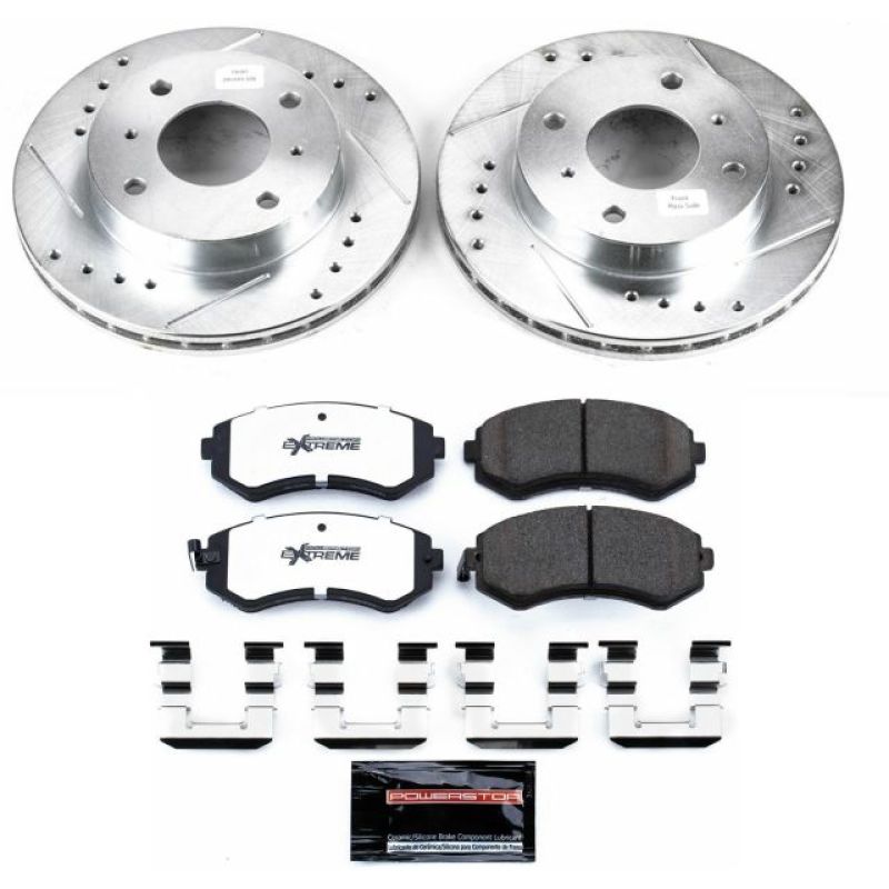 Power Stop 89-96 Nissan 240SX Front Z26 Street Warrior Brake Kit Brake Kits - Performance D&S PowerStop