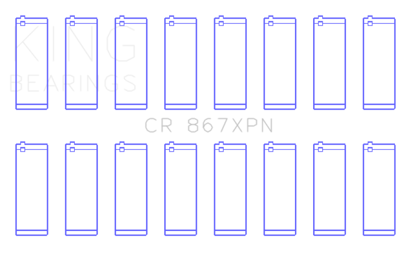 King GM 265CI 4.3L/283CI 4.7L/302CI 5.0L V8 (.010in) Tri-Metal Performance Rod Bearing Set Bearings King Engine Bearings