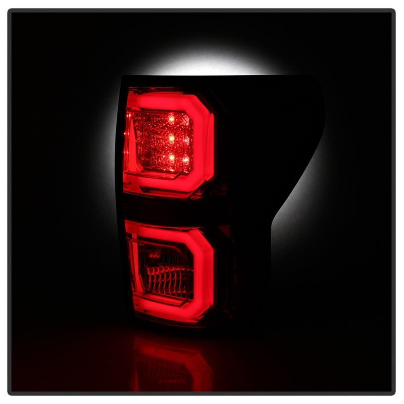Spyder 07-13 Toyota Tundra V2 Light Bar LED Tail Lights - Red Clear ALT-YD-TTU07V2-LB-RC Tail Lights SPYDER