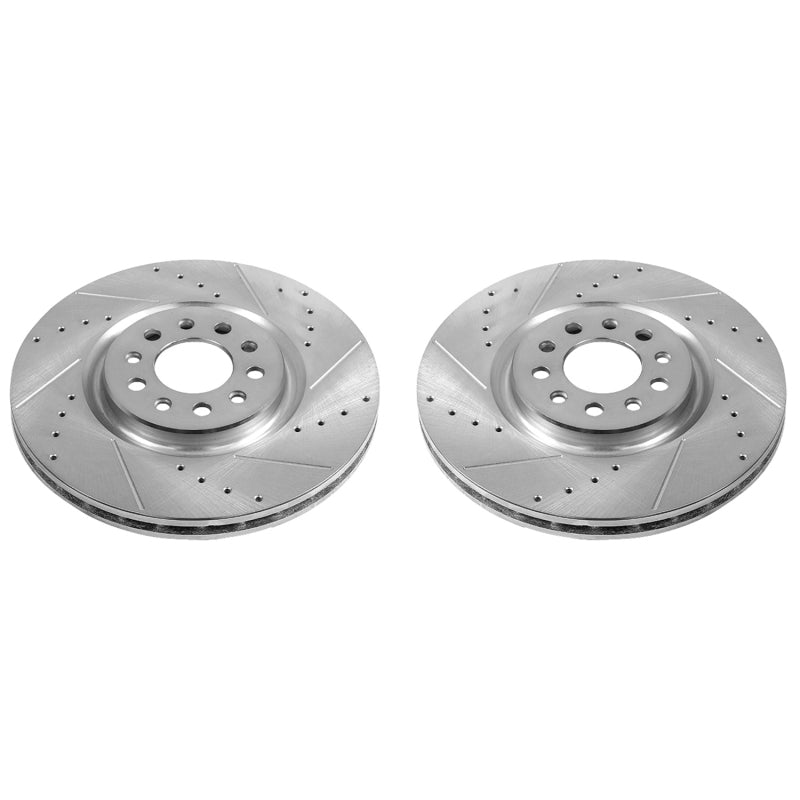Power Stop 15-17 Chrysler 200 Front Evolution Drilled & Slotted Rotors - Pair Brake Rotors - Slot & Drilled PowerStop
