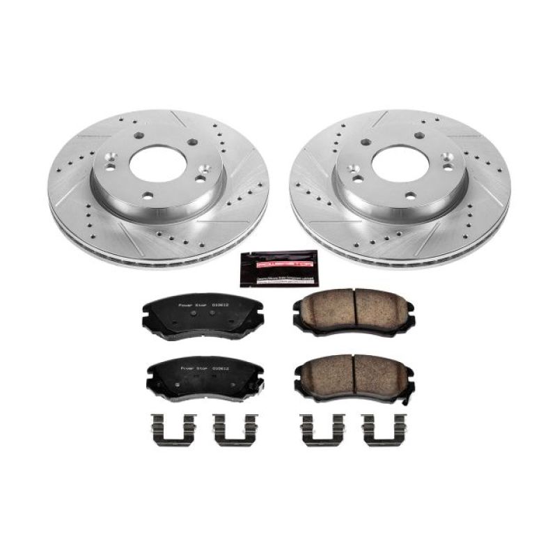 Power Stop 10-11 Kia Soul Front Z23 Evolution Sport Brake Kit Brake Kits - Performance D&S PowerStop