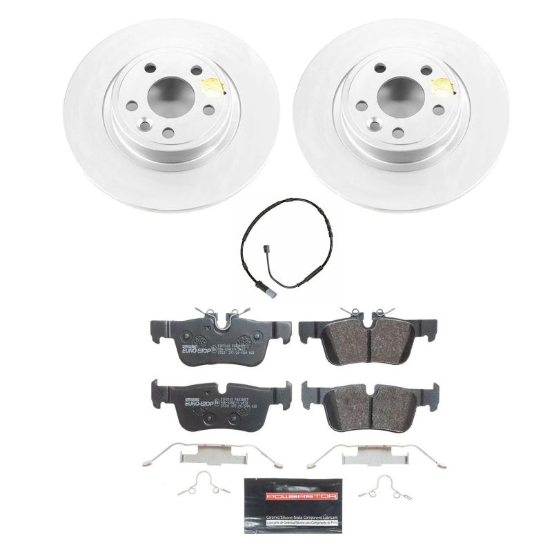 Power Stop 14-20 BMW i3 Rear Euro-Stop Brake Kit Brake Kits - OE PowerStop