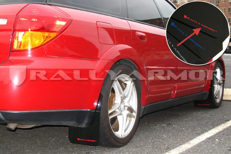 Rally Armor 05-09 Subaru Legacy / Outback Black UR Mud Flap w/Red Logo Mud Flaps Rally Armor