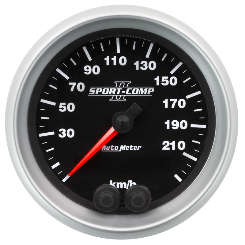 Autometer Sport-Comp II 3-3/8in. 0-225KM/H (GPS) Speedometer Gauge Gauges AutoMeter