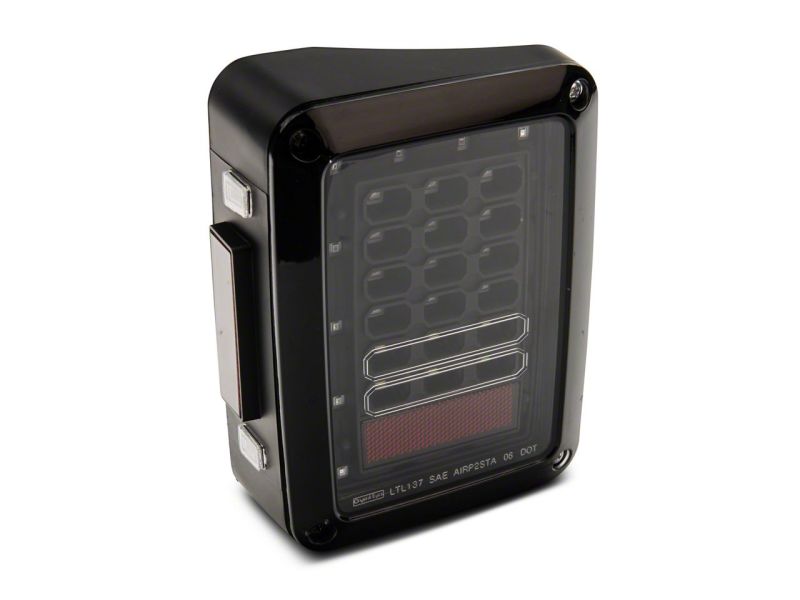 Raxiom 07-18 Jeep Wrangler JK Axial Series LED Tail Lights- Blk Housing (Clear Lens) Tail Lights Raxiom