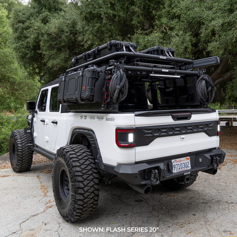 Go Rhino Xplor Flash Series Sgl Multi Function LED Light Bar (Track Mount) 20in. - Blk Light Bars & Cubes Go Rhino