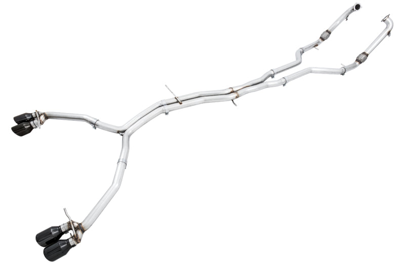 AWE Tuning Audi B9 S4 Track Edition Exhaust - Non-Resonated (Black 102mm Tips) Catback AWE Tuning