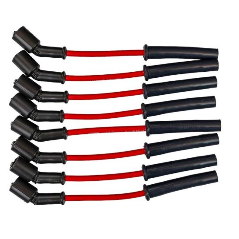 Moroso GM Gen V LT1/LT4 Ultra 350 8mm Multi-Angle Boot Ignition Spark Plug Wire Set - Red Spark Plug Wire Sets Moroso