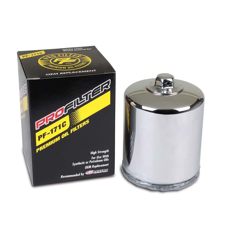 ProFilter Harley Spin-On Chrome Various Performance Oil Filter Oil Filters ProFilter
