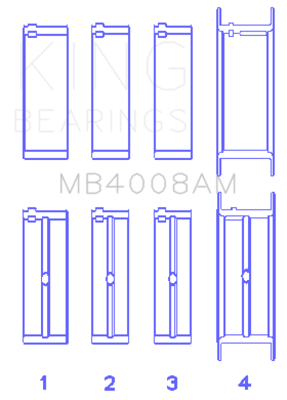 King Engine Bearings Nissan VG20E/VG20DET V6 (Size STD) Main Bearing Set Bearings King Engine Bearings