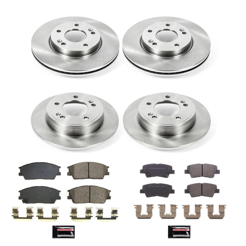 Power Stop 20-22 Hyundai Venue Front & Rear Autospecialty Brake Kit Brake Kits - OE PowerStop