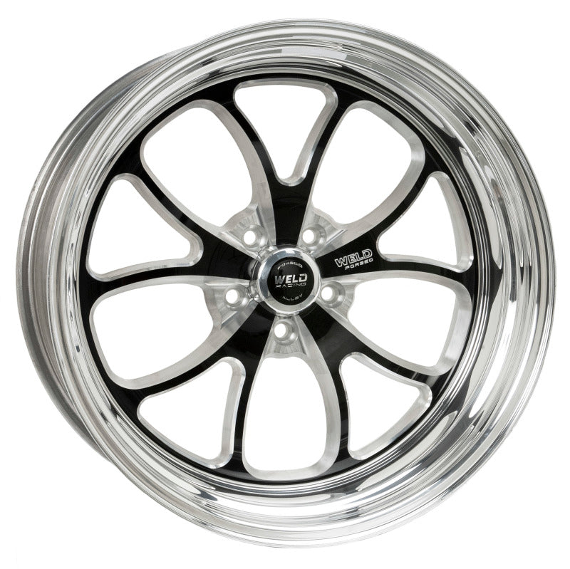 Weld S76 20x8 / 5x4.75 BP / 4.9in. BS Black Wheel (Medium Pad) - Non-Beadlock Wheels - Forged Weld