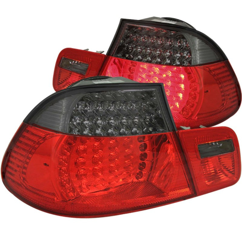 ANZO 1999-2001 BMW 3 Series E46 LED Taillights Red/Smoke 2pc Tail Lights ANZO
