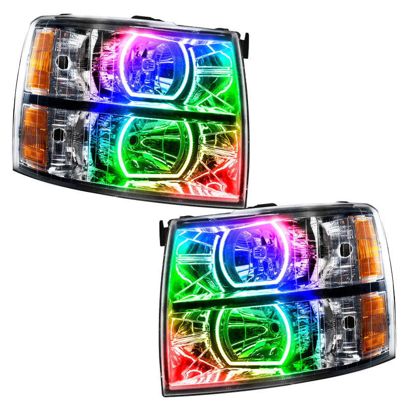 Oracle 07-13 Chevrolet Silverado SMD HL - Square Style - ColorSHIFT w/ 2.0 Controller Headlights ORACLE Lighting