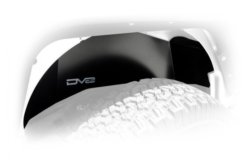 DV8 Offroad 07-18 Jeep Wrangler JK Rear Aluminum Inner Fender - Black Wheel Well Liners DV8 Offroad