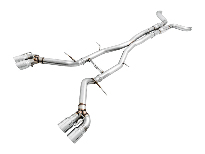 AWE Tuning 16-19 Chevy Camaro SS Resonated Cat-Back Exhaust -Track Edition (Quad Chrome Silver Tips) Catback AWE Tuning