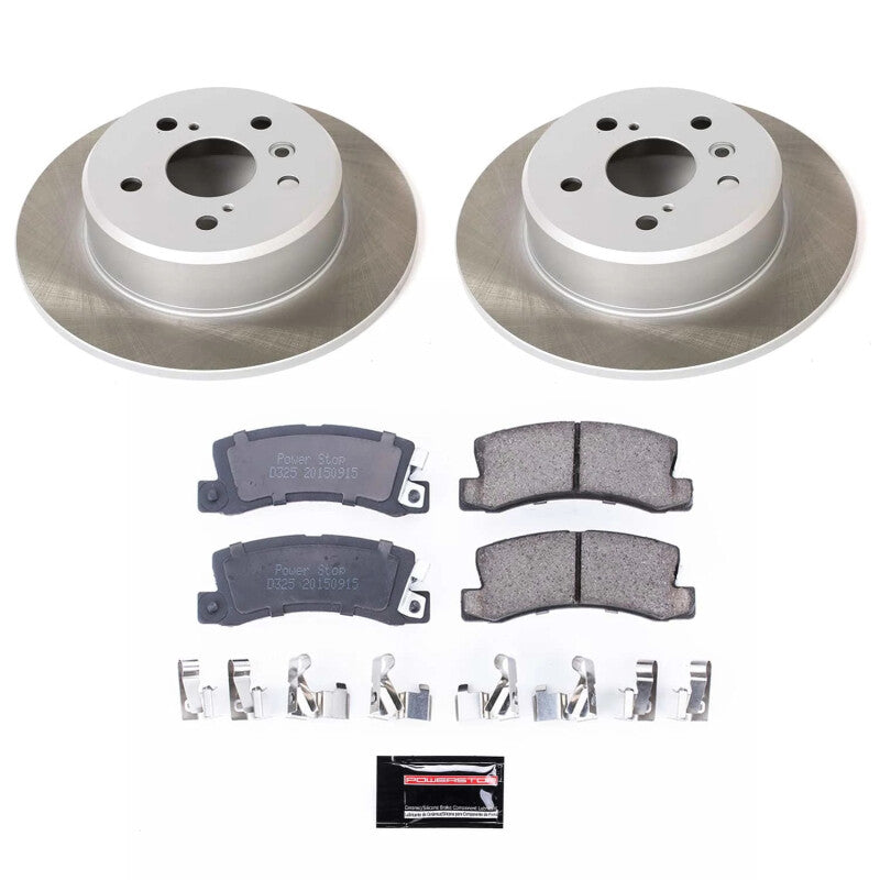 Power Stop 92-96 Toyota Camry Rear Semi-Coated Rotor Kit Brake Kits - Performance Blank PowerStop