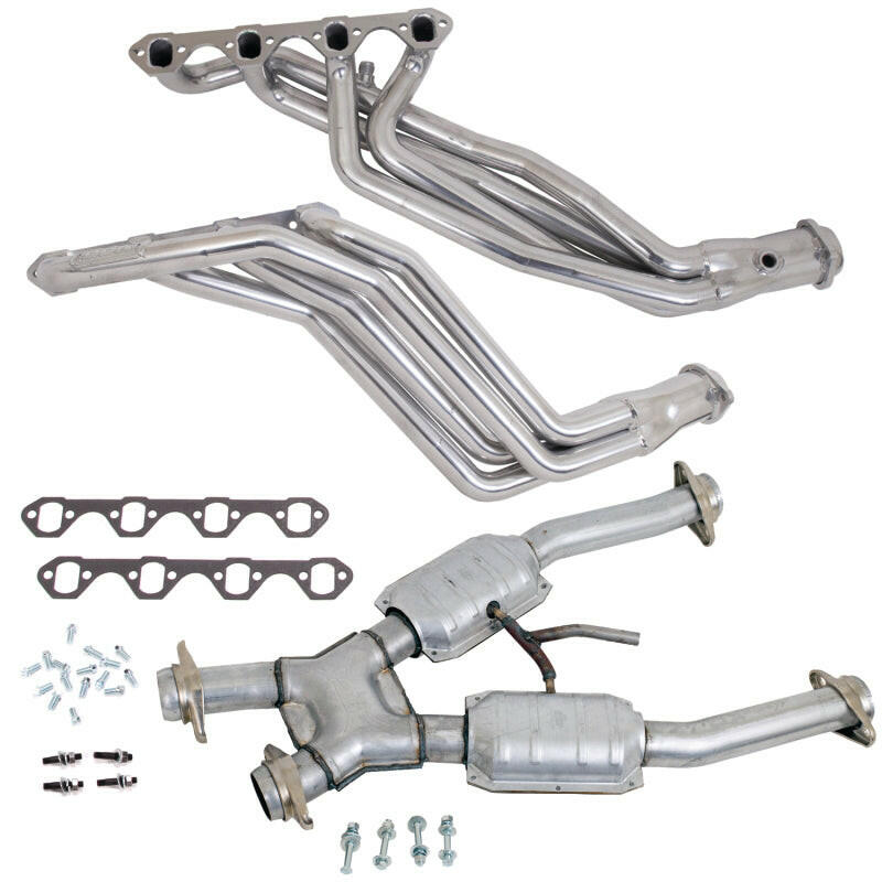 BBK 94-95 Ford Mustang 5.0L 1-5/8 Long Tube Headers w/High Flow Catted X-Pipe (Silver Ceramic) Headers & Manifolds BBK