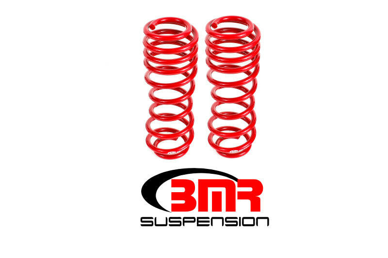 BMR 05-14 S197 Mustang GT/GT500 Rear Handling Version Lowering Springs - Red Lowering Springs BMR Suspension