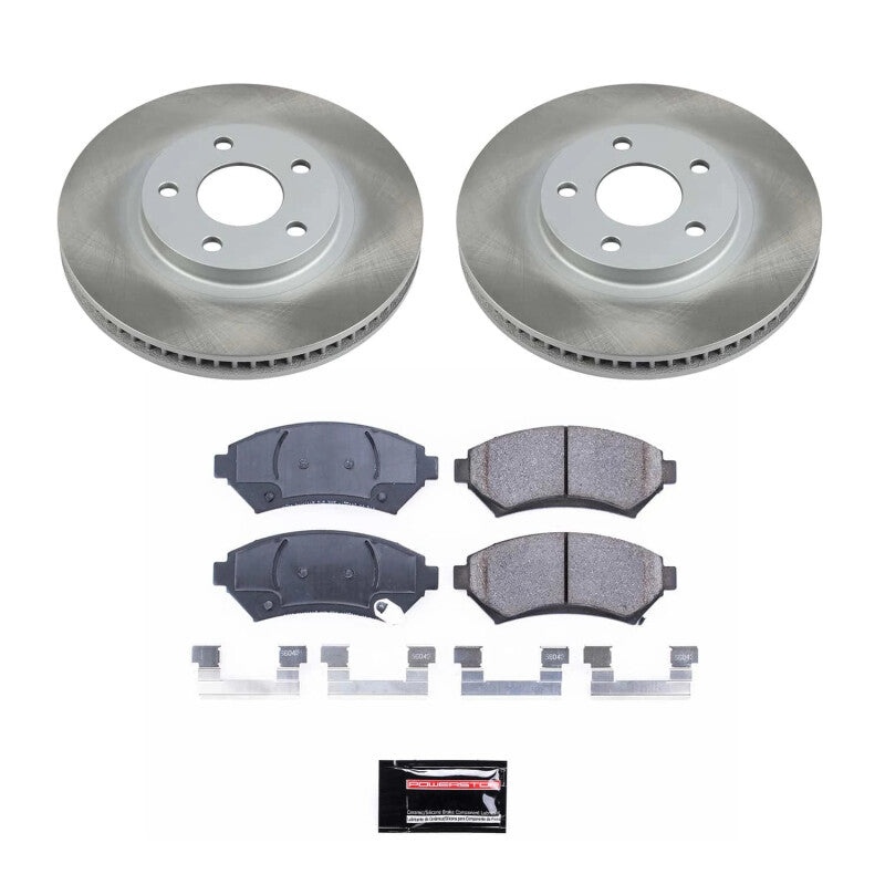 Power Stop 00-05 Pontiac Bonneville Front Semi-Coated Rotor Kit Brake Kits - Performance Blank PowerStop