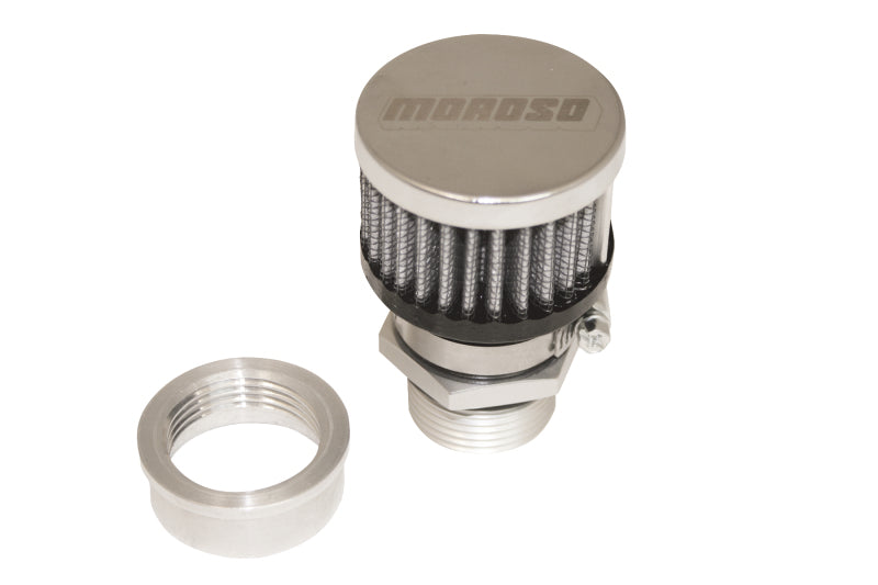 Moroso Weld-On Valve Cover Breather Kit - Aluminum Valve Covers - Chrome Finish Valve Covers Moroso