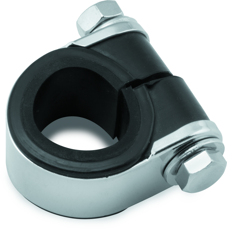 Bikers Choice Chrome Handlebar Gauge Clamp Universal Custom Gauge Components Bikers Choice