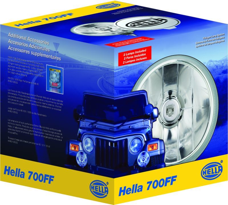 Hella 700FF H3 12V/55W Halogen Driving Lamp Kit Driving Lights Hella