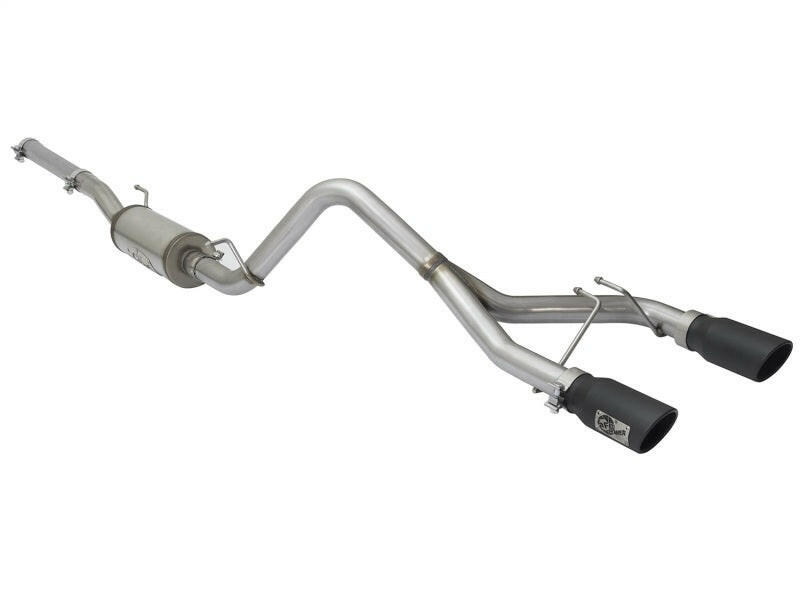 aFe Rebel Series CB 2.5in Dual Center Exit SS Exhaust w/ Black Tips 07-15 Jeep Wrangler 3.6L/3.8L V6 Catback aFe