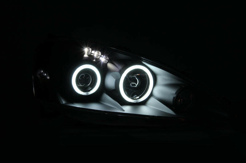ANZO 2005-2006 Acura RSX Projector Headlights w/ Halo Black Headlights ANZO