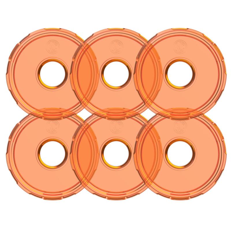KC HiLiTES Cyclone V2 LED - Replacement Lens - Amber - 6-PK Light Bars & Cubes KC HiLiTES