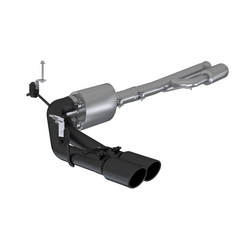 MBRP 2019+ Chevrolet Silverado 1500 4.5L/5.3L Pre-Axle Dual Side Exite w/ 4in OD Tip- Black Coated Catback MBRP