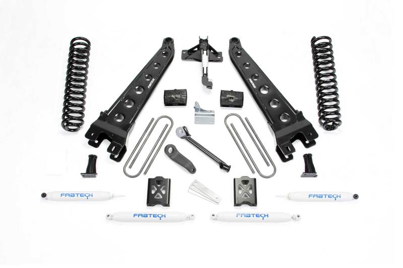 Fabtech 05-07 Ford F250 4WD w/o Factory Overload 6in Rad Arm Sys w/Coils & Perf Shks Lift Kits Fabtech