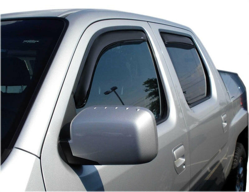 AVS 06-14 Honda Ridgeline Ventvisor In-Channel Front & Rear Window Deflectors 4pc - Smoke Wind Deflectors AVS