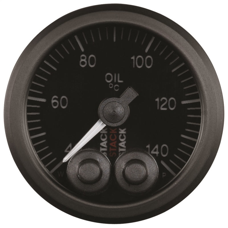 Autometer Stack 52mm 40-140 Deg C 1/8in NPTF Male Pro-Control Oil Temp Gauge - Black Gauges AutoMeter