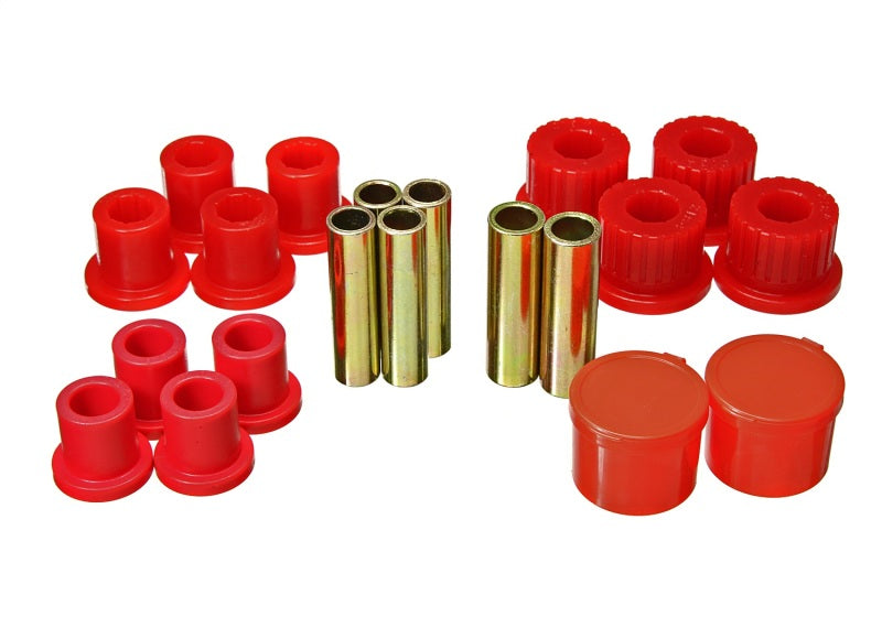 Energy Suspension 98-11 Ford Ranger 2/4WD Rear Leaf Spring Bushing Set - Red Bushing Kits Energy Suspension