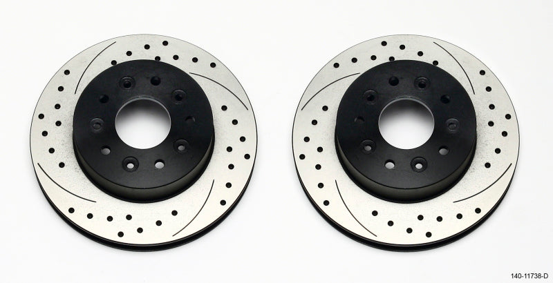 Wilwood Rotor Kit Front-Drilled 65-82 Corvette C2/C3 (1Pc Rotors) Brake Rotors - 2 Piece Wilwood