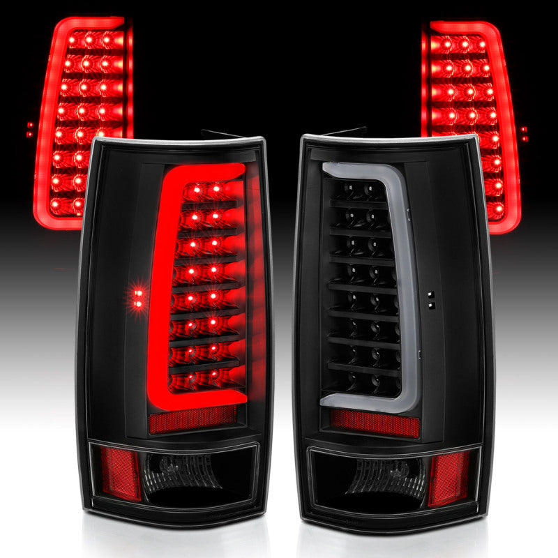 ANZO 2007-2014 Chevy Tahoe LED Taillight Plank Style Black w/Clear Lens Tail Lights ANZO