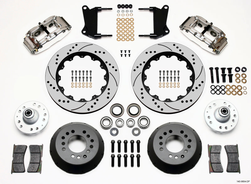 Wilwood Narrow Superlite 6R Front Hub Kit 14.00in Drill Pol 67-69 Camaro 64-72 Nova Chevelle Big Brake Kits Wilwood