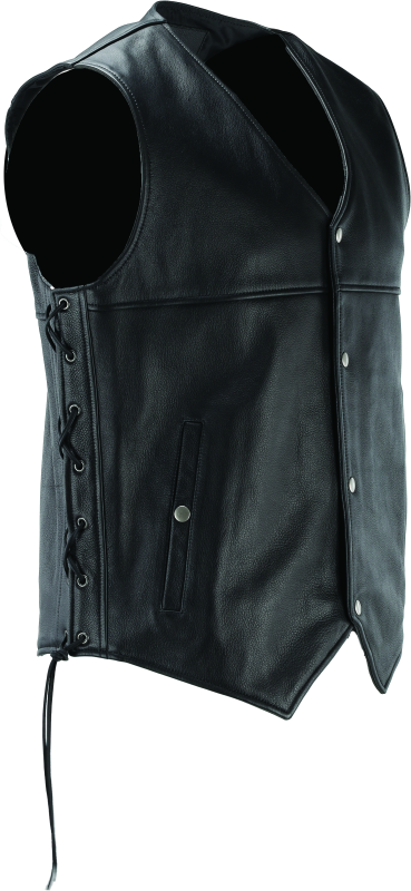 Kuryakyn Leather By River Road Old Skool Leather Vest Black - Large Vests Kuryakyn