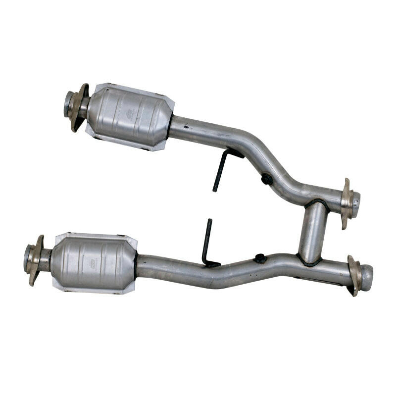 BBK 96-04 Mustang 4.6 GT / Cobra Short Mid H Pipe w Catalytic Converters 2-1/2 For Long Tube Headers H Pipes BBK
