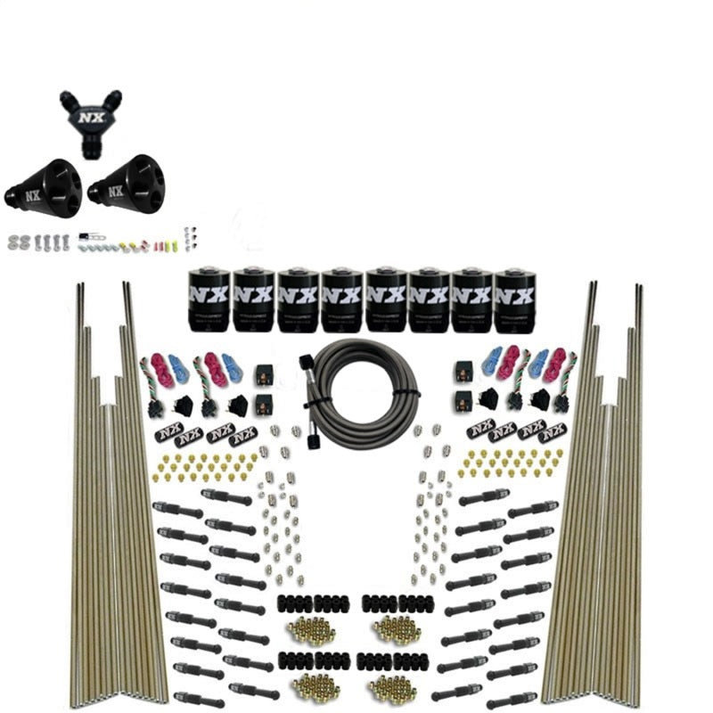 Nitrous Express 8 Cyl Dry Direct Port Four Stage 8 Solenoids Nitrous Kit (200-600HP) w/o Bottle Nitrous Systems Nitrous Express