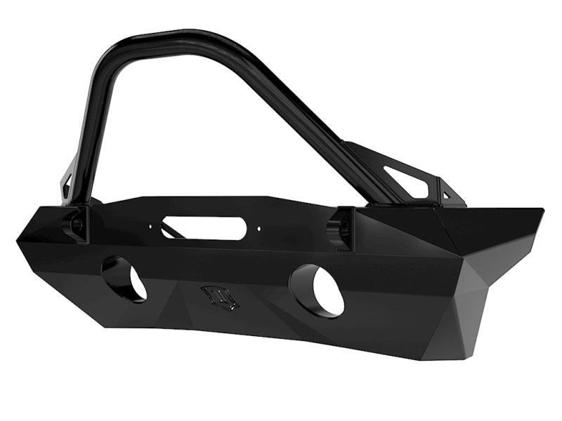 ICON 07-18 Jeep Wrangler JK Pro Series Front Bumper Rec Winch Mount w/Bar/Tabs Bumpers - Steel ICON