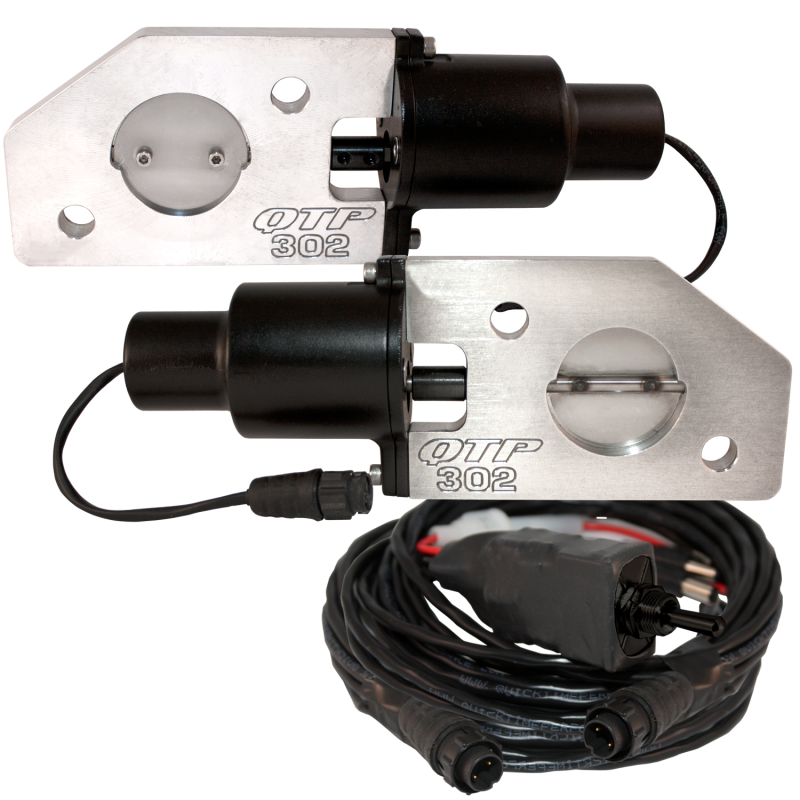 QTP 3in Bolt-On QTEC Electric Cutout Valve - Single Exhaust Cutouts QTP